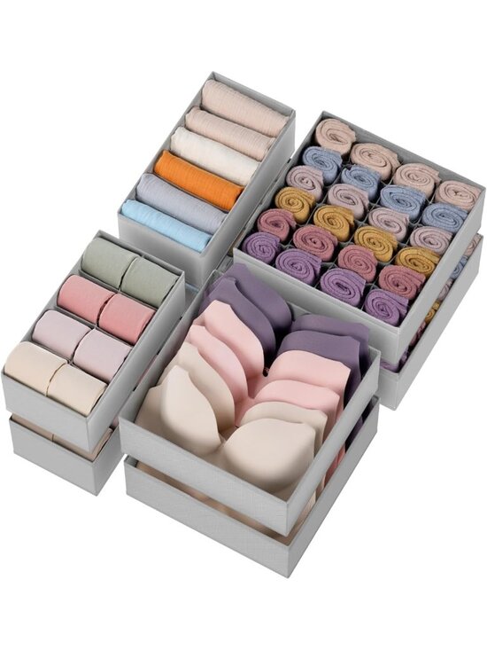 Other - 8 Pack Drawer Organizer Bins for Clothes, Socks & Baby Items - Foldable Storage
